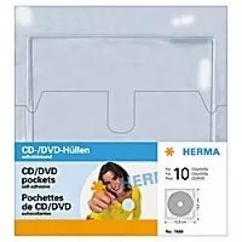 Bolsa HERMA para CD/DVD 129x130 mm 10 bolsas