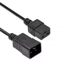 Cabo de extensão para servidor Akyga AK-UP-03 IEC C20 para C19, 1,8 m, preto