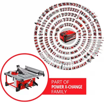 Serra circular de bancada a bateria Power X-Change TE-TS 36/210 Li-Solo, 36 Volt (2x18 V) (vermelho, sem bateria e carregador)