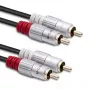 Qoltec 52338 cabo de áudio, 2 x RCA macho para 2 x RCA macho, 3 m, preto