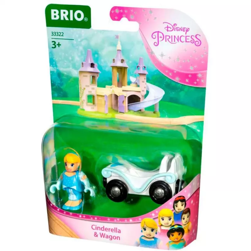 Acessório/maquete Ravensburger BRIO Disney Princess Cinderella & Carruagem, azul/branco, a partir de 3 anos