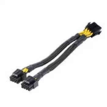 Cabo adaptador de alimentação CPU Akasa 8 pinos para duplo 4+4 pinos (AK-CBPW35-20)