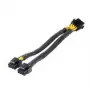 Cabo adaptador de alimentação CPU Akasa 8 pinos para duplo 4+4 pinos (AK-CBPW35-20)