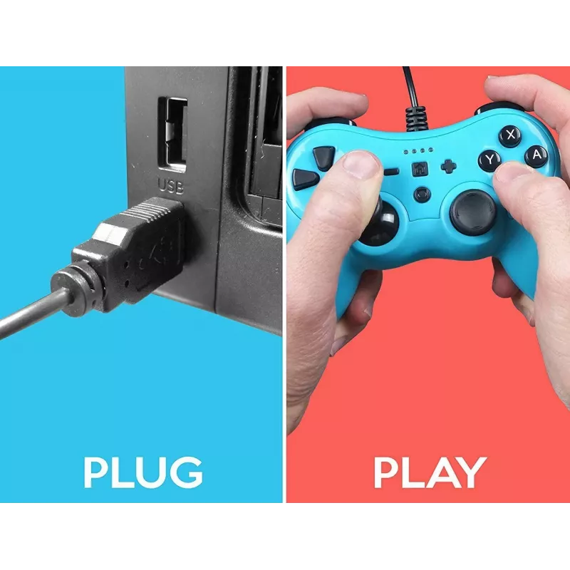 Comando com fios SUBSONIC SA5488-1 Neon Blue — para Nintendo Switch, ligação com fios