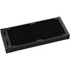 Kit de refrigeração líquida DeepCool LQ240 — radiador de 240 mm, 2× ventoinhas PWM de 120 mm, RGB, tubo de 41 cm, radiador de alumínio, preto