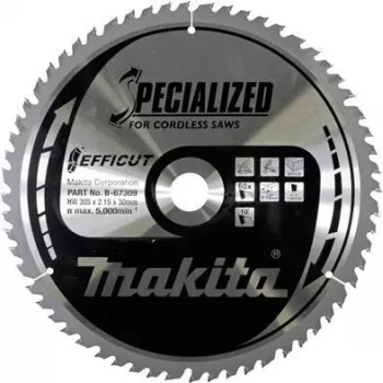 Makita Specialized EFFICUT - Disco de serra - para madeira, metal - 305 mm - 60 dentes - para Makita DLS211ZU, LS003GZ01, LS1219L (B-67309)