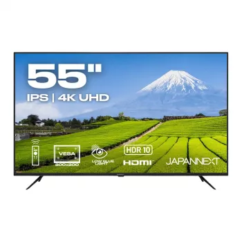 139,0 cm/55 polegadas (3840x2160) JAPANNEXT JN-IPS550UHD60F 16:9 IPS 60 Hz HDMI USB WLAN altifalantes preto