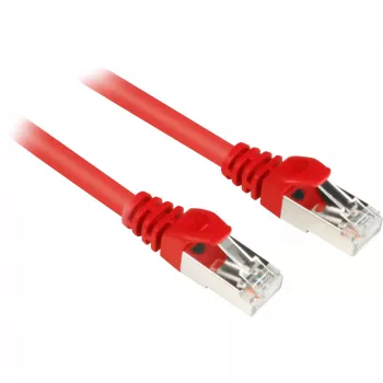 Cabo de rede RJ45 ficha > ficha CAT.6 S/FTP (vermelho, 1,5 metros)