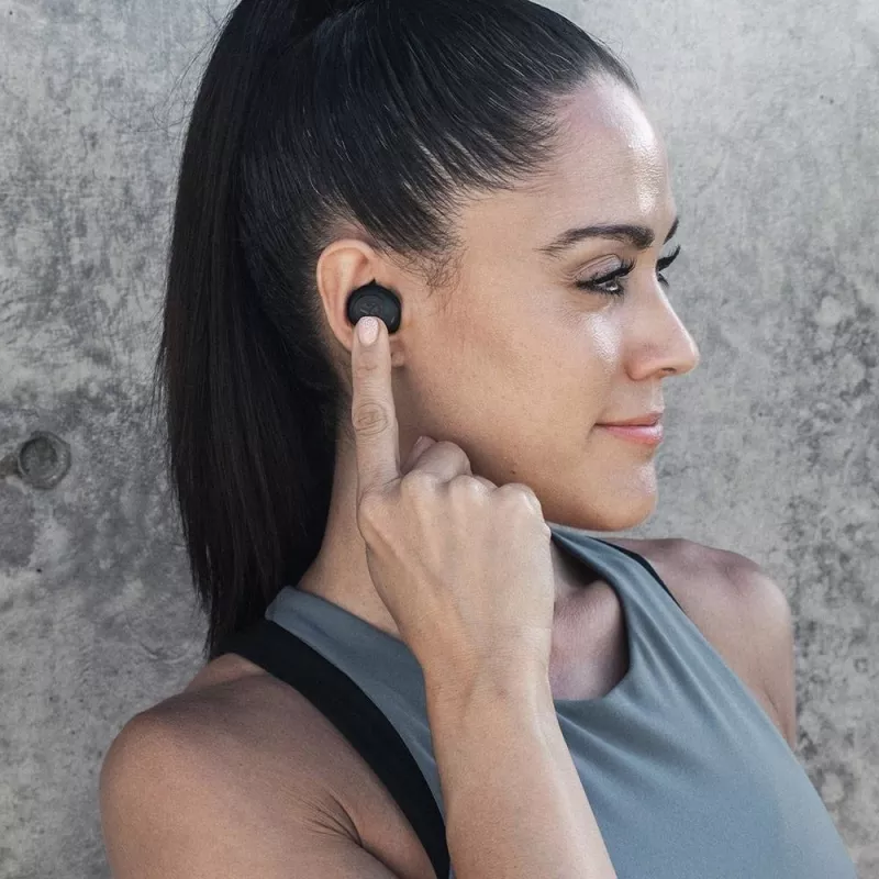Auscultadores JLab JBuds Air True sem fios in-ear USB Type-A Bluetooth preto (IEUEBJBUDSAIRRBLK82)