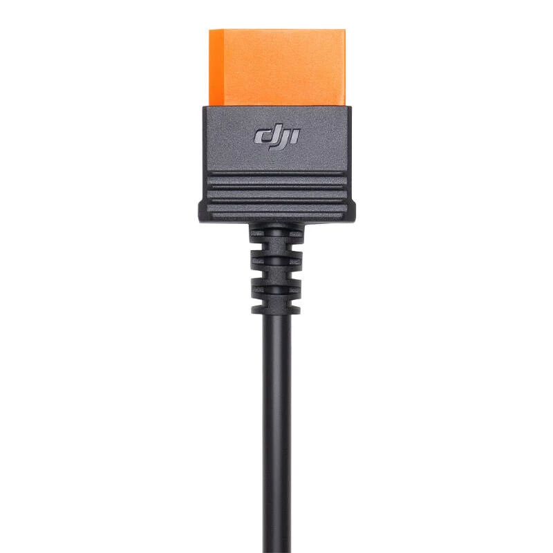 Cabo de alimentação para câmaras e baterias DJI CP.DY.00000045.02, 0,4 m, compatível com Mavic 3, Air 3, Power 500/1000, preto/laranja