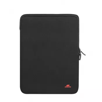 Manga antichoque RIVACASE 5221 para MacBook 13, vertical, preta, fecho de correr duplo