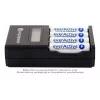 Carregador de baterias everActive NC450B — carregador de 4 células AAA, 110/230V AC, preto