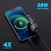 Carregador de automóvel Tellur FCC10 38W 6A PD20W QC3.0 – fonte de alimentação USB-C e USB-A para automóvel