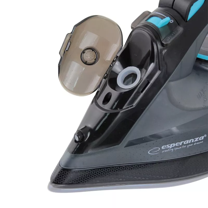 Ferro de engomar a vapor Esperanza EHI010 com base cerâmica Cinzento, Preto 2600 W