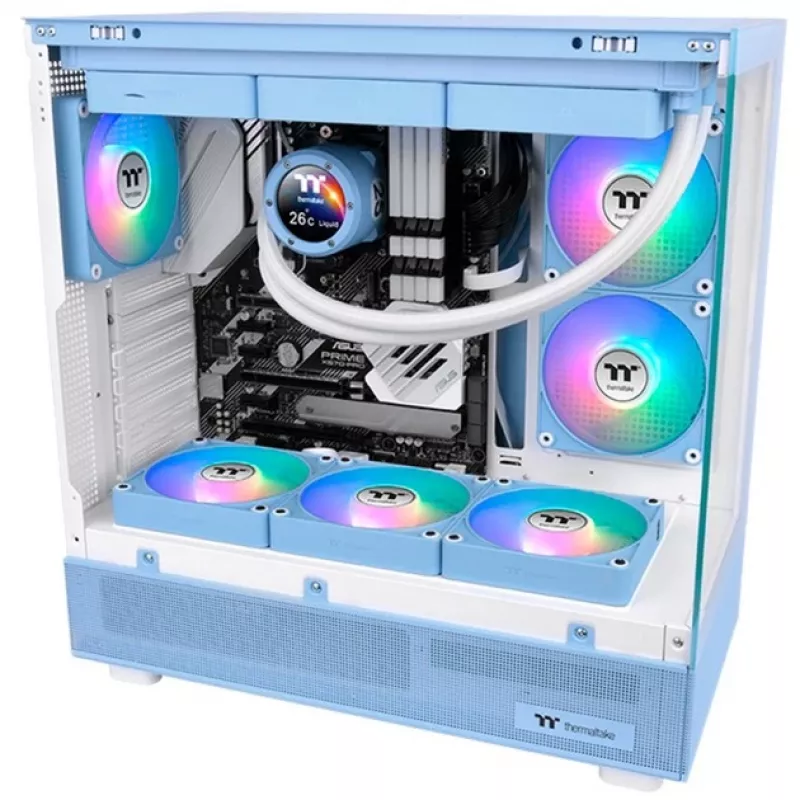 Ventoinha para caixa Thermaltake CT140 EX Reverse ARGB 140mm pack de 3 azul-hortênsia