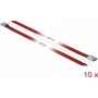 Abraçadeira DeLOCK 18783 aço inoxidável vermelho 400 mm 10 unid.