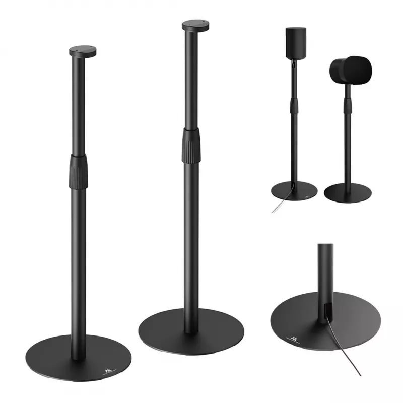 Suporte de chão MACLEAN MC-496 para Sonos Era 100 e 300, altura ajustável 682–1068 mm