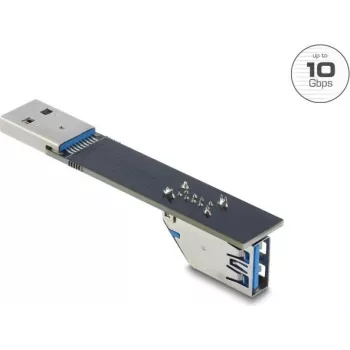 Adaptador alterador de género USB Type-A DELOCK 67422, Type-A para Type-A, preto