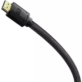 Cabo HDMI Baseus CAKGQJ01 2 m, HDMI Type-A macho–macho, HDMI 2.1, preto/prateado