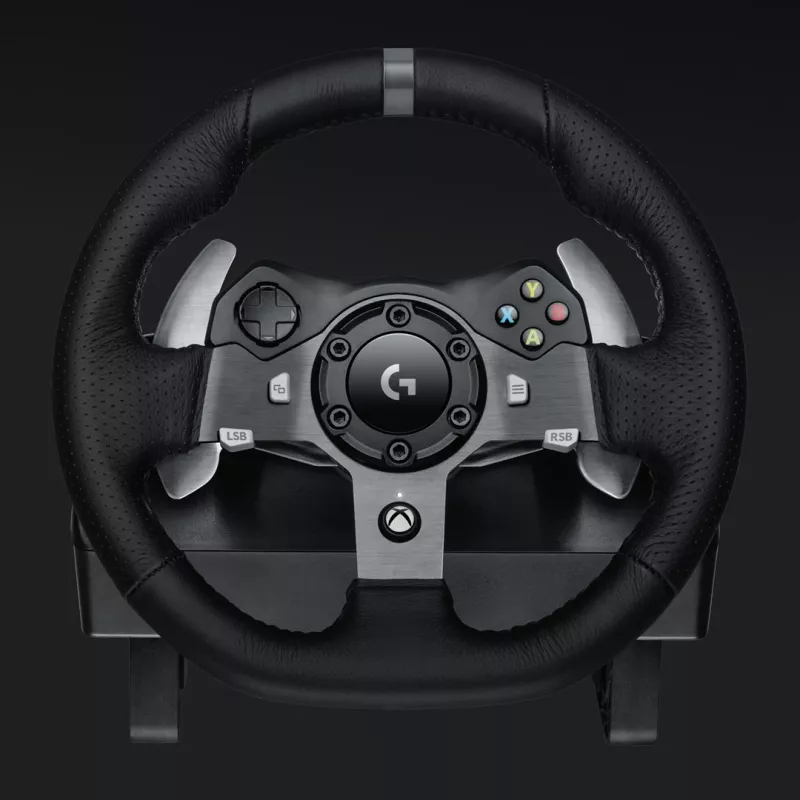 Logitech G920 Driving Force volante de corrida com pedais para Xbox One e PC, USB, preto (941-000123)