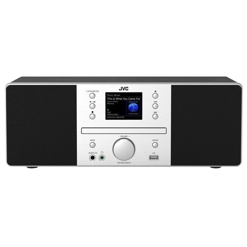 JVC RD-E874B Sistema de áudio All-in-One, rádio Internet/DAB+/FM, CD, Bluetooth, 20 W, preto