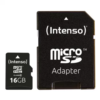 MEMORY MICRO SDHC 16GB C10/W/ADAPTER 3413470 INTENSO