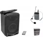 Conjunto de microfone sem fios Omnitronic WAMS-65BT com headset e bateria recarregável