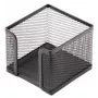 Caixa de papel de notas Forpus, 9,5x9,5 cm, preto, metal perfurado 1005-008