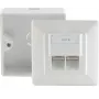 Tomada de rede ShiverPeaks 74251-SET Cat 5e 2 portas de superfície
