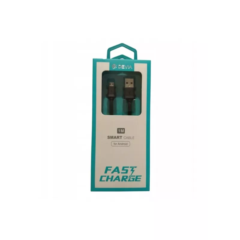 Cabo de carregamento USB Devia Micro Smart Series V2 5V 2,1A 1 m, preto