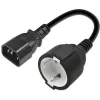 Adaptador de alimentação QOLTEC 53906 IEC 320 C14 para SCHUKO 16A 250V