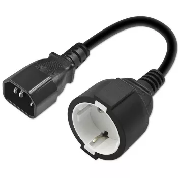 Adaptador de alimentação QOLTEC 53906 IEC 320 C14 para SCHUKO 16A 250V