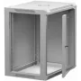 Armário de parede/suspenso NETRACK 019-120-645-021 19 polegadas 12U/450 mm porta de vidro cinzento painéis laterais removíveis