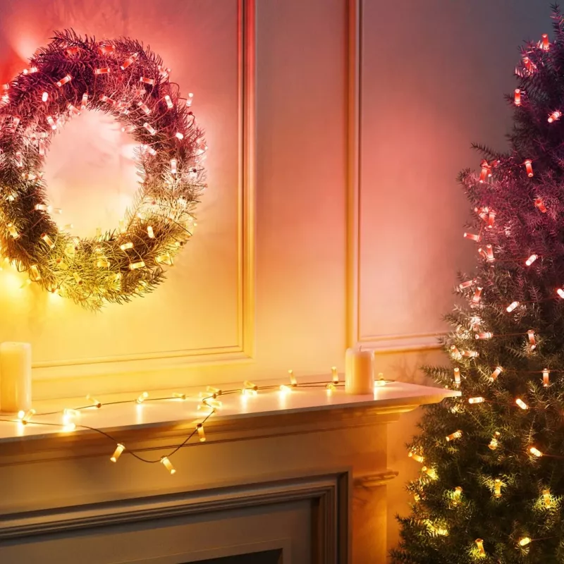 Velas de árvore de Natal LED Twinkly Candies TWKC100RGB-T 6 m forma de vela