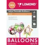 Balões imprimíveis a jato de tinta Lomond A3+, 9 folhas (bola/coração/estrela) frente e verso