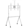 Suporte de TV de chão MACLEAN MC-114 W para ecrãs 55-100 polegadas, branco, VESA até 900x600, carga máxima 120 kg, altura 115–152 cm, prateleira