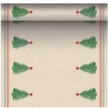 PAPSTAR Passadeira de mesa Christmastree with Star 89780 Multicolor 40,0 cm x 3,0 m (89780)