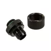 Conetor BitsPower BP-MBCPF-CC3U – latão, preto lacado para sistemas de refrigeração de computador