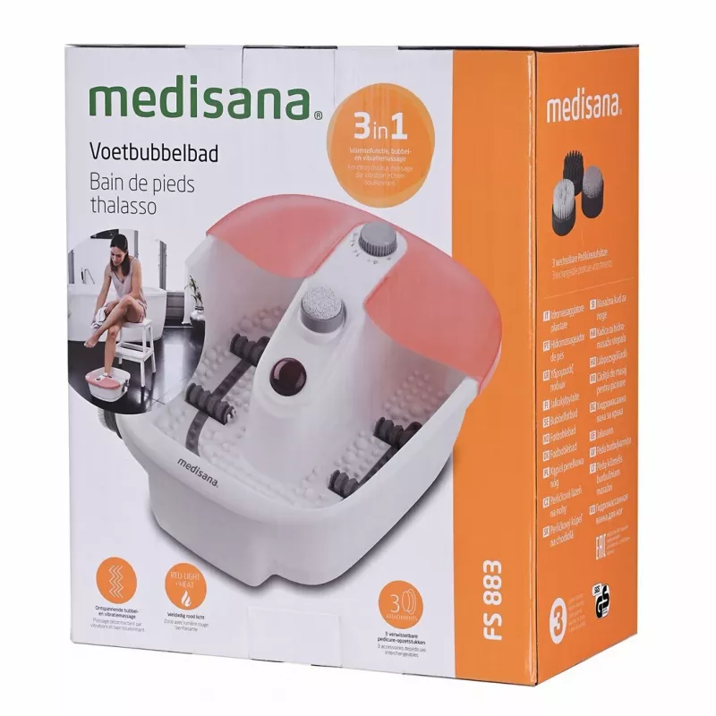 Banho de pés Medisana FS 883, laranja/branco, 80 W