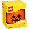LEGO Storage Head abóbora, pequeno, caixa de arrumação laranja/preto