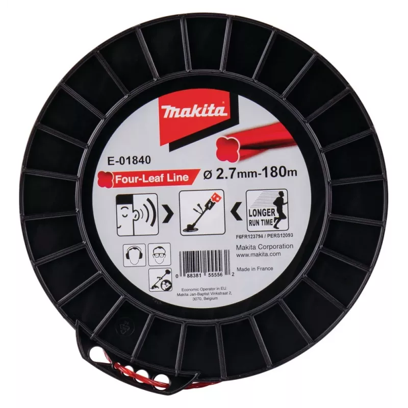 Fio de nylon monofilamento MAKITA CLOVER 2,7 mm/180 m