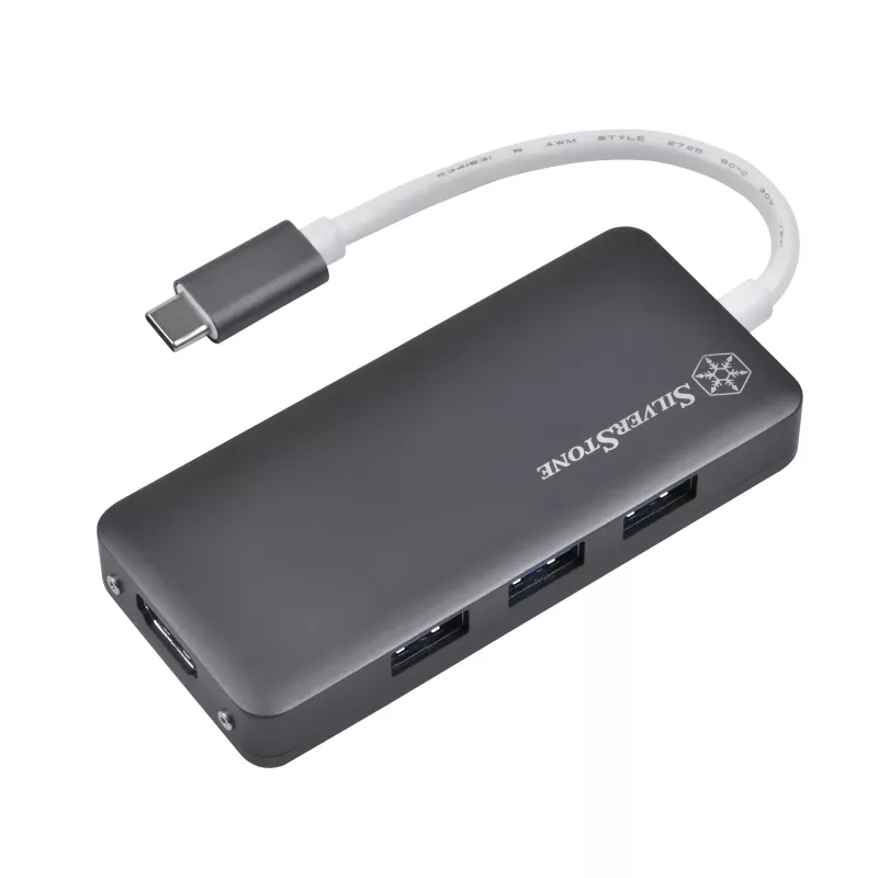 SilverStone SST-EP14C - USB 3.1 Type-C Gen1 para HDMI, 3x USB 3.1 Gen 1 Type-A, 1x USB 3.1 Gen 1 Type-C (carregamento PD 2.0) (SST-EP14C)