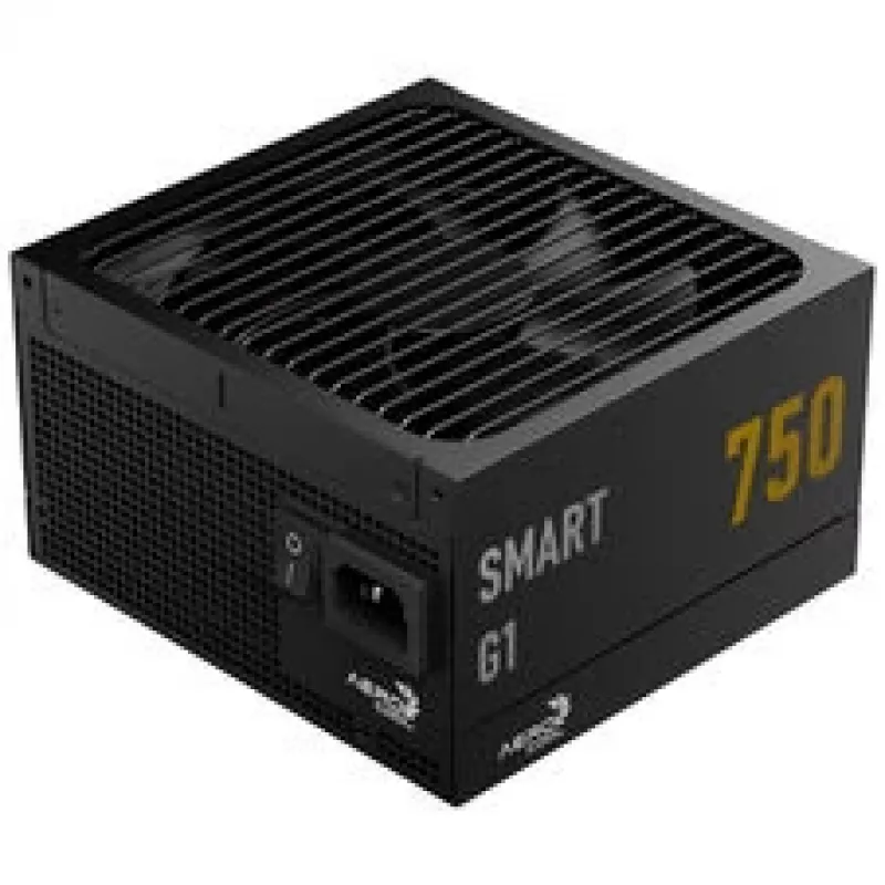 Fonte de alimentação AEROCOOL Smart G1 750W, 80 PLUS Gold, ATX 3.1, PCIe 5.1, preta
