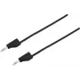 Cabo de teste VOLTCRAFT [ficha 4 mm - ficha 4 mm] 0,25 m preto MSB-300 (MSB-300-0.25-SW)