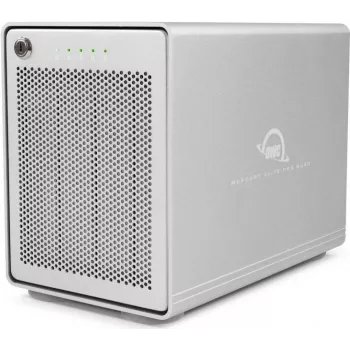 OWC Mercury Elite Pro Quad – 2,5/3,5 – Serial ATA III – 0 – 1 – 1+0 – 4 – 5 – JBOD – 3.1 (3.1 Gen 2) – USB Type-C – caixa para discos (OWCMEQCTSRT00)