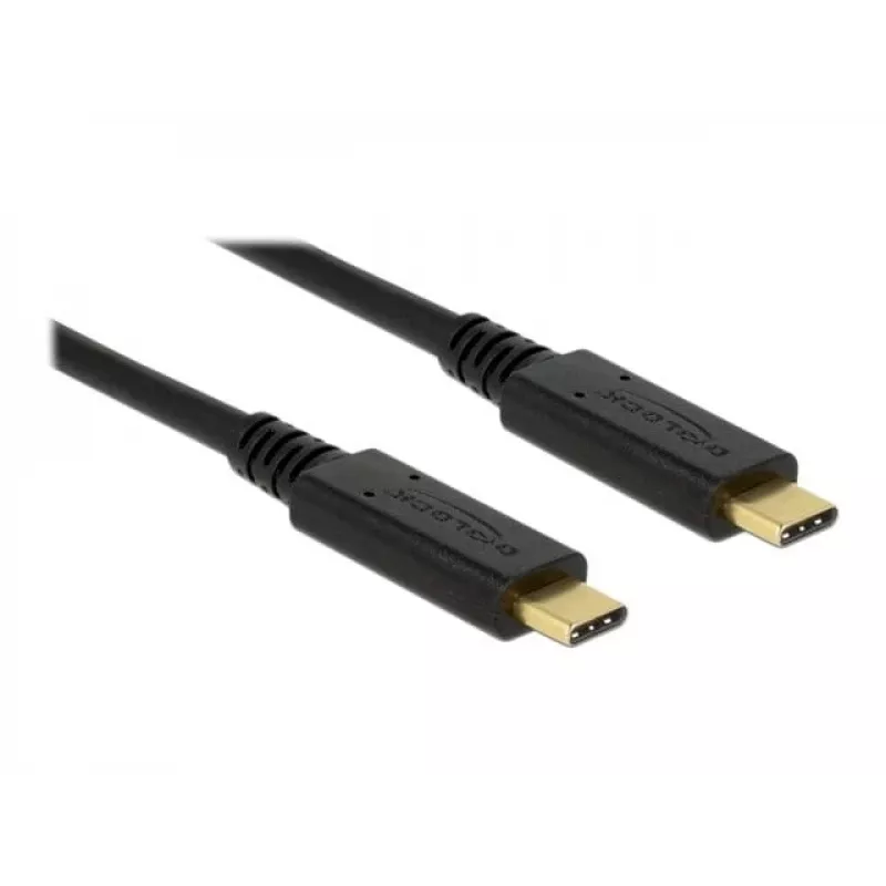 Cabo USB DeLOCK 83042 USB 3.2 Gen 2 0,5 m USB C preto