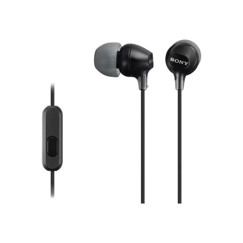 Sony MDR-EX15AP, Com Fios, 8 - 22000 Hz, Chamadas/Música, 3 g, Headset, Preto
