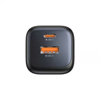 Carregador de parede Unitek P1128ABK01-EU – 2 portas GaN USB‑C & USB‑A, total 20W, preto