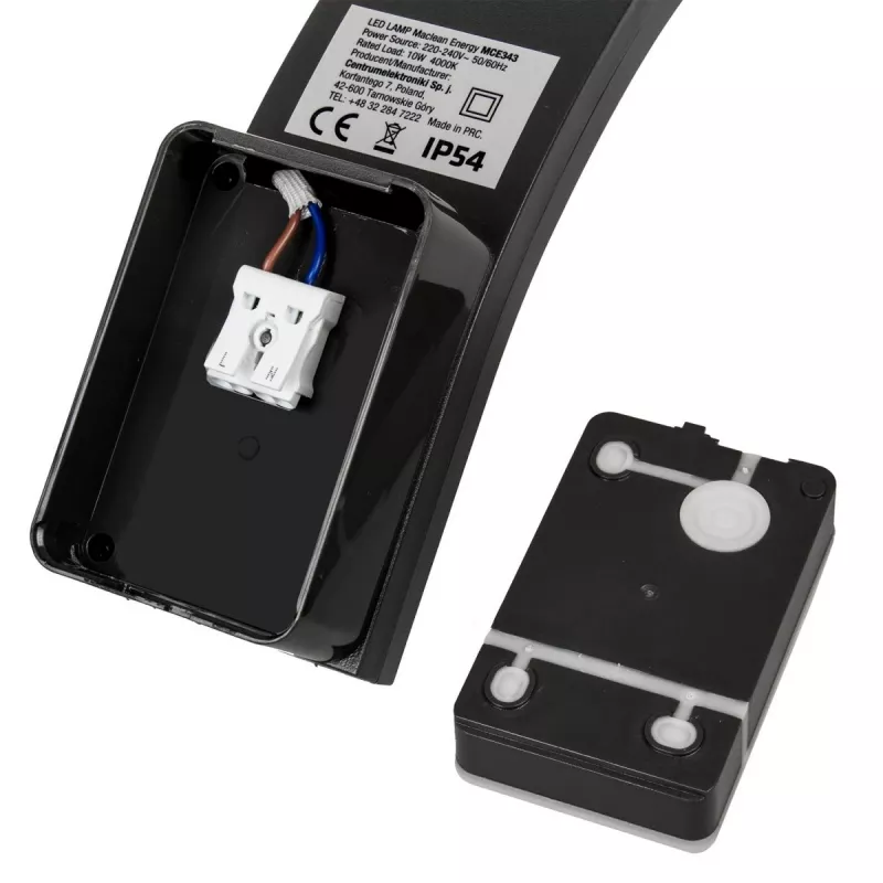 Candeeiro de parede MACLEAN MCE343 LED design moderno, candeeiro para fachadas exteriores, Modelo MCE343 B