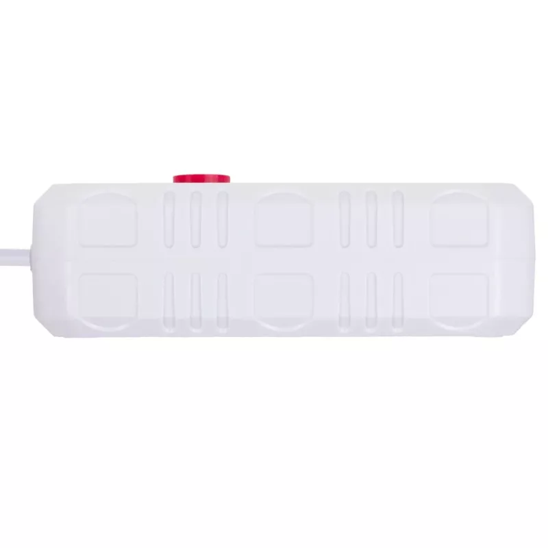 Extensão elétrica MACLEAN MCE388 W – 2 tomadas, 3×USB, 110–240V, 2500W, cabo de 3 m, branco